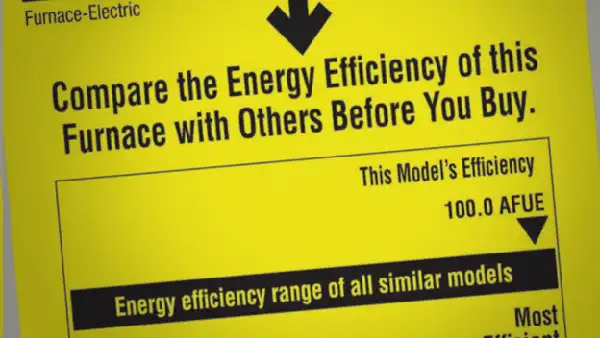 Annual Fuel Utilization Efficiency (AFUE) rating
