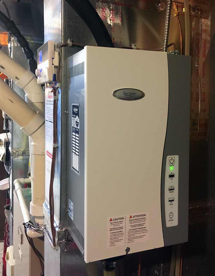 Whole-house steam humidifier installed by Bryant Heating & Cooling